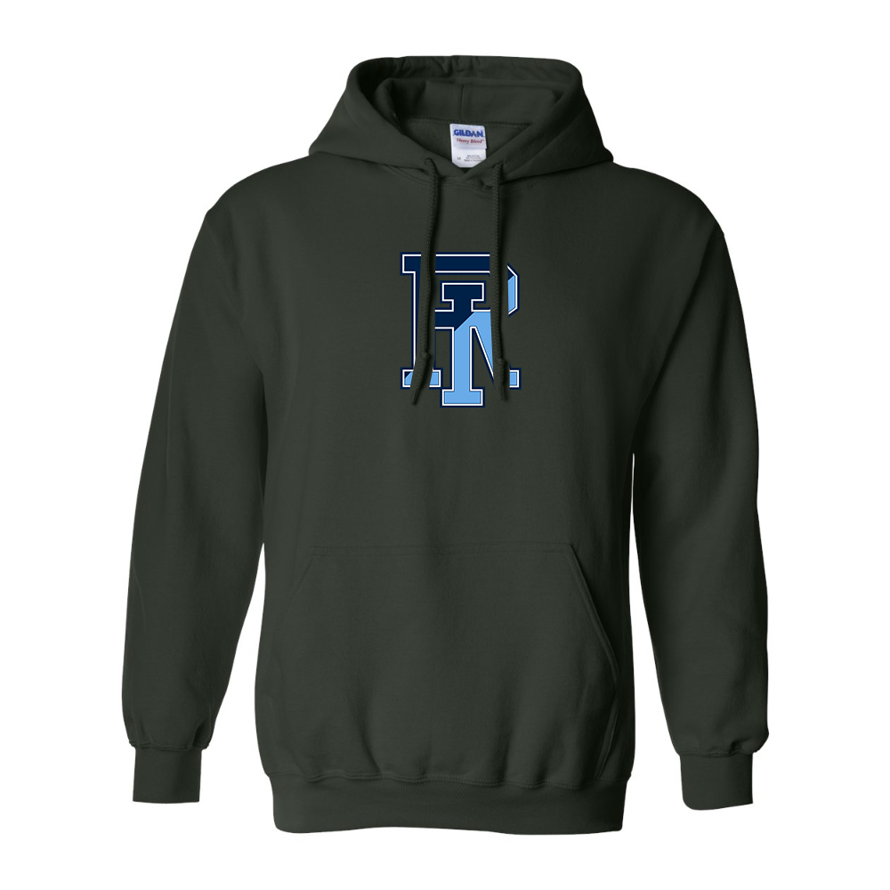 Men's Rhode Island Rams Logo Gildan Heavy Blend Hooded Sweatshirt