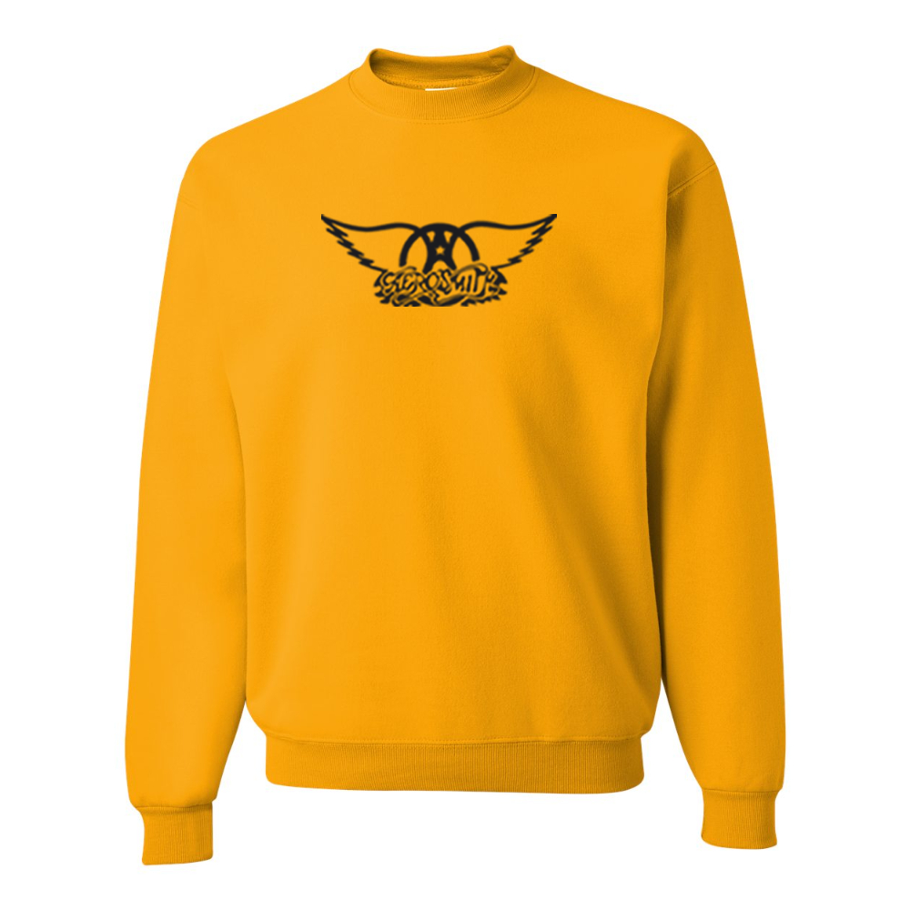 Men's Aerosmith Logo JERZEES NuBlend Crewneck Sweatshirt