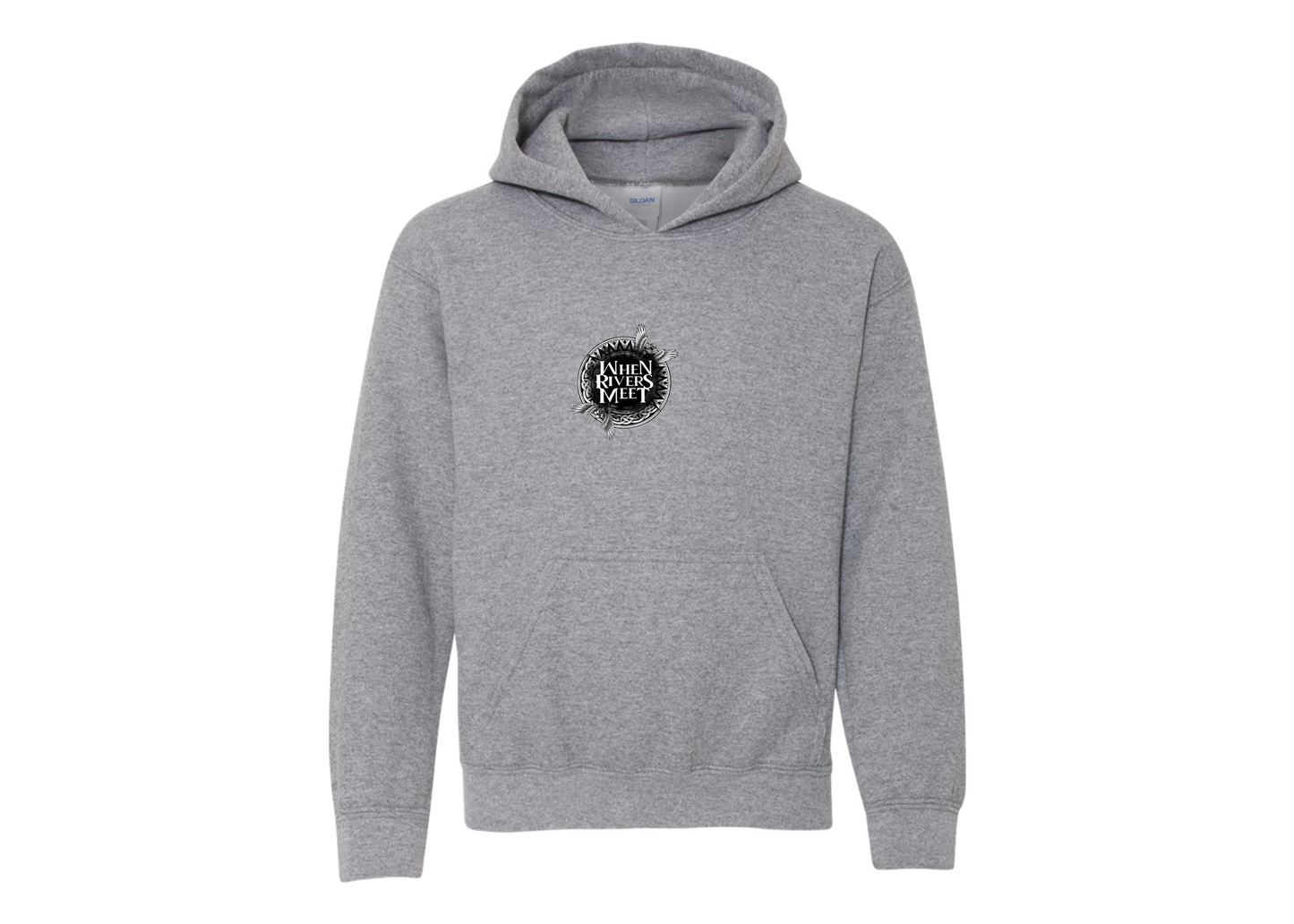 Youth When Rivers Meet Gildan Heavy Blend Hooded Sweatshirt