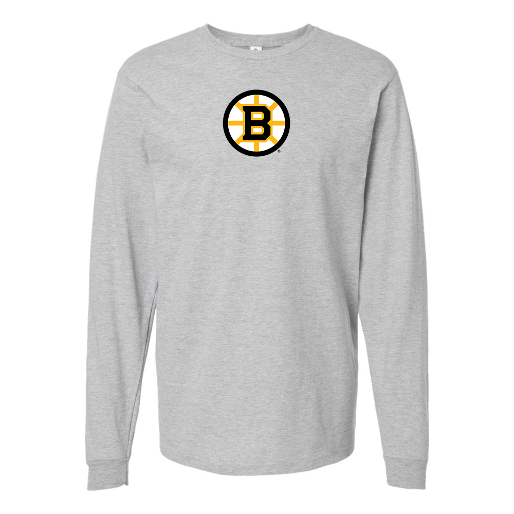 Youth Boston Bruins Logo Cotton Long Sleeve T-Shirt