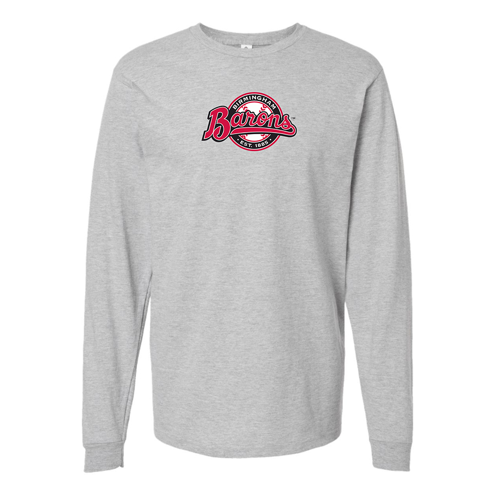 Youth Birmingham Barons Logo Cotton Long Sleeve T-Shirt