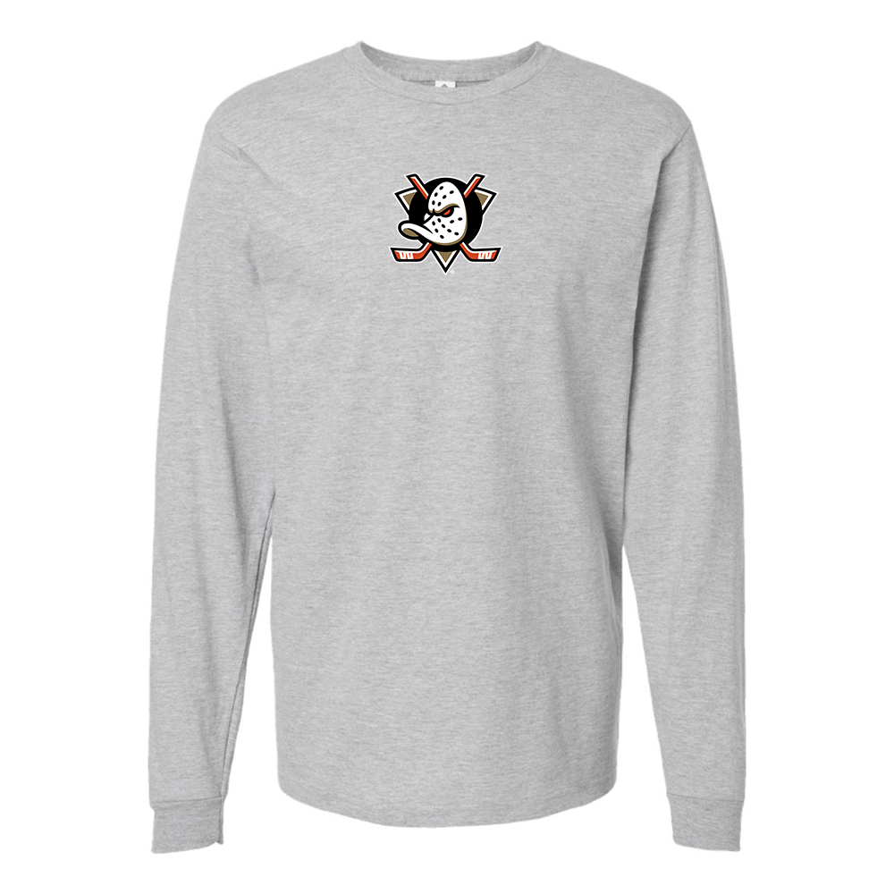 Youth Anaheim Ducks Logo Cotton Long Sleeve T-Shirt