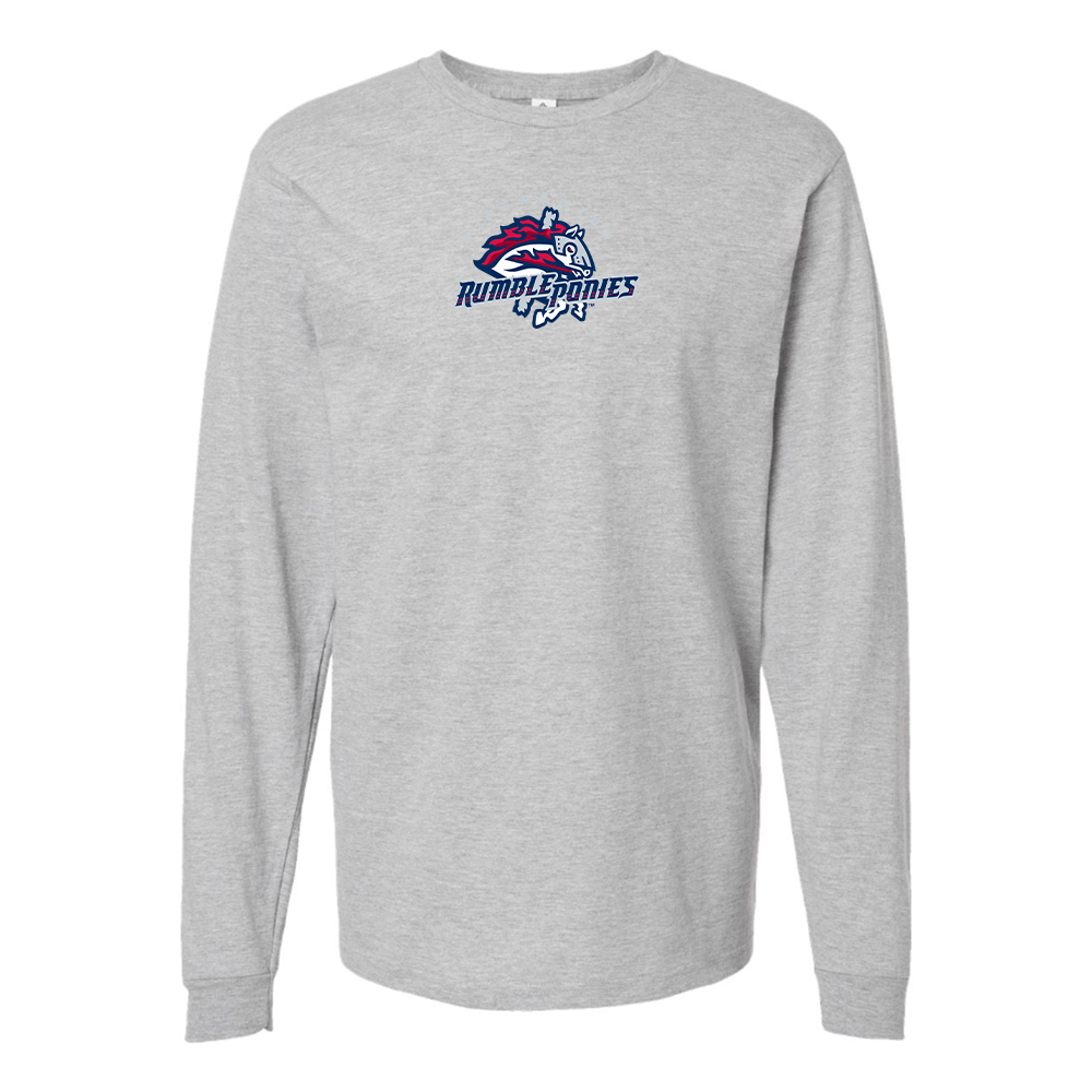 Youth Binghamton Rumble Ponies Logo Cotton Long Sleeve T-Shirt
