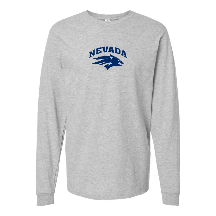 Youth Nevada Wolf Pack Logo Cotton Long Sleeve T-Shirt