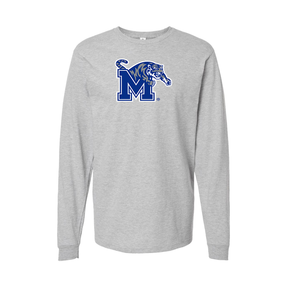 Youth Memphis Tigers Logo Cotton Long Sleeve T-Shirt