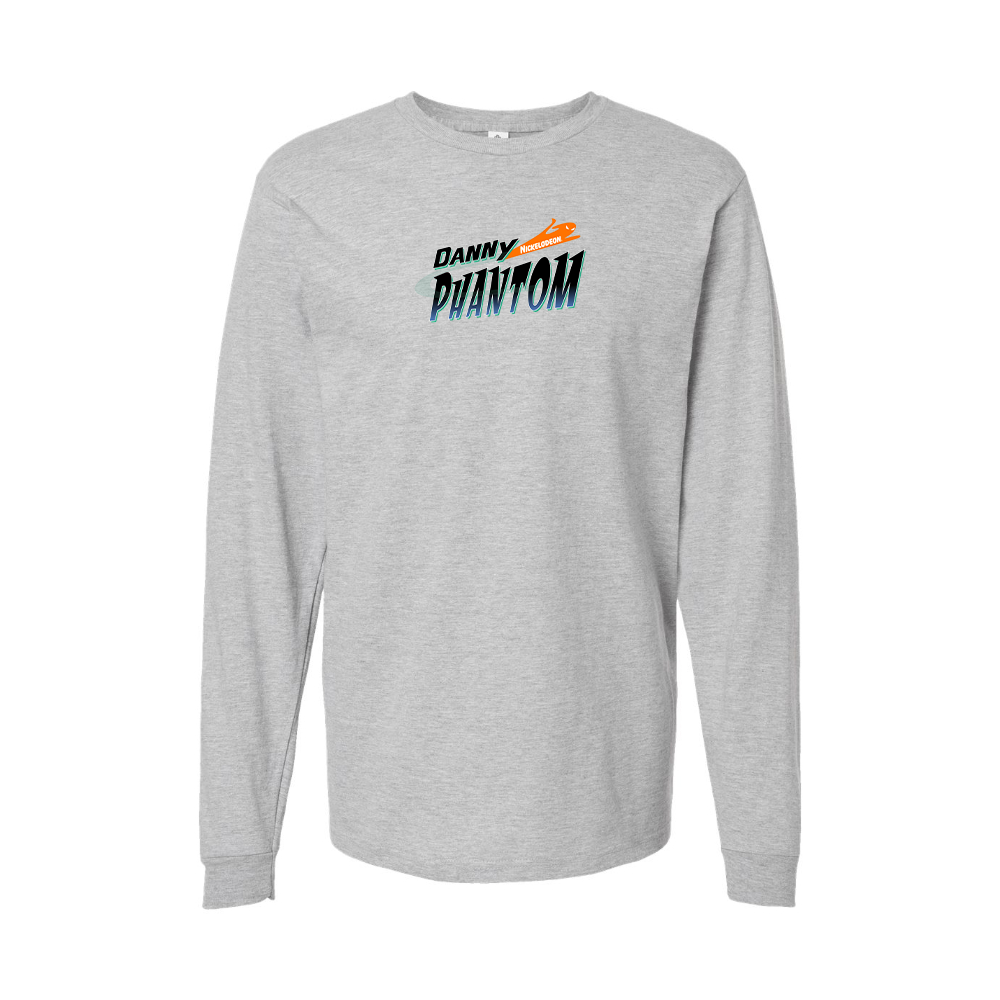 Youth Danny Phantom Logo Cotton Long Sleeve T-Shirt