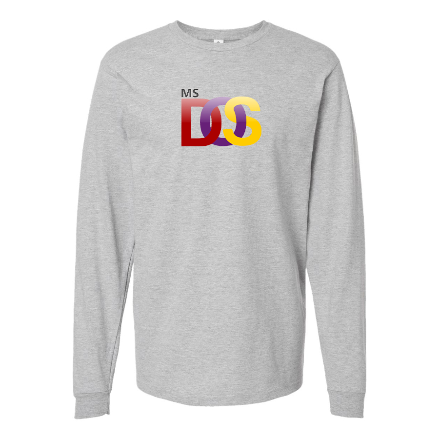 Youth MS DOS Logo Cotton Long Sleeve T-Shirt