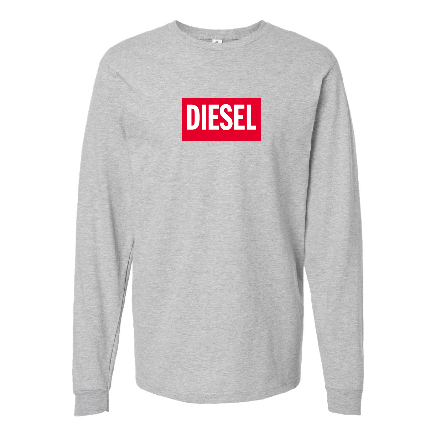 Youth Diesel Logo Cotton Long Sleeve T-Shirt