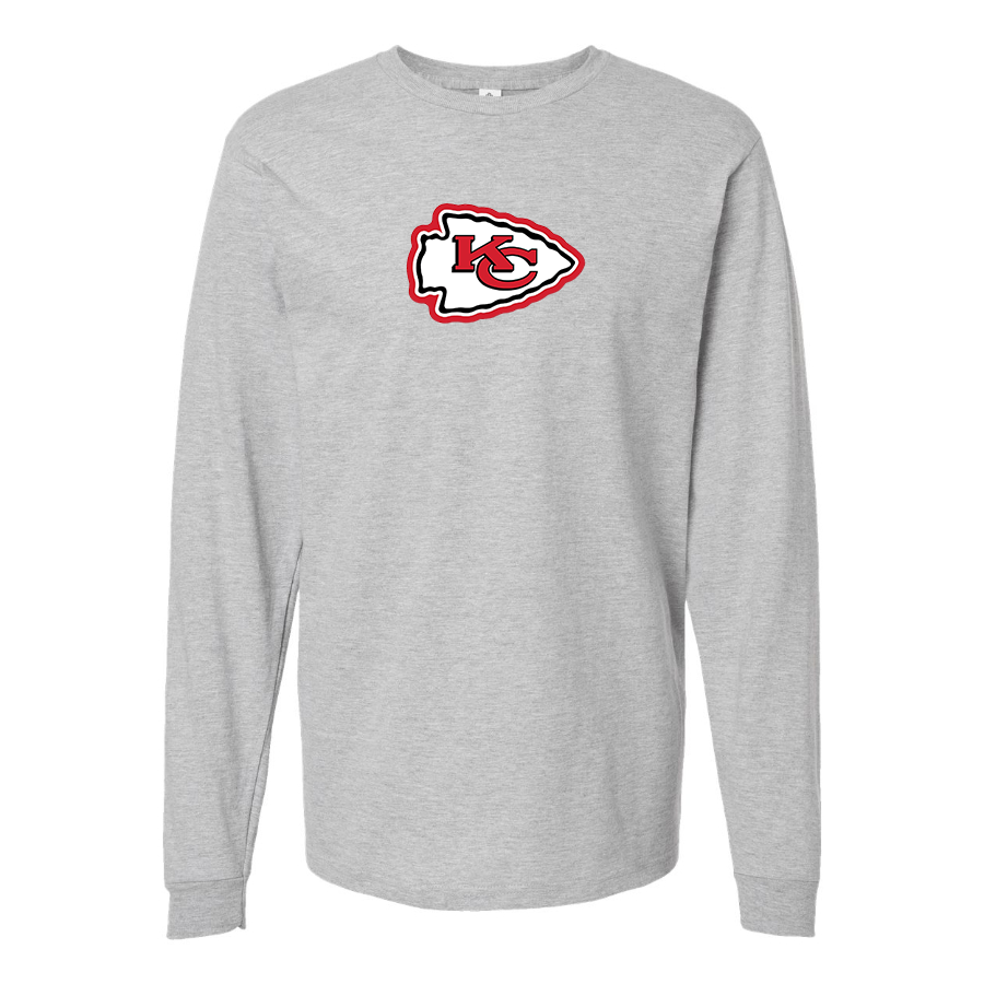 Youth KC Chiefs Logo Cotton Long Sleeve T-Shirt