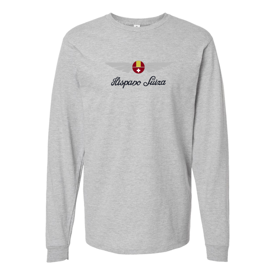 Youth Hispano Suiza Logo Cotton Long Sleeve T-Shirt