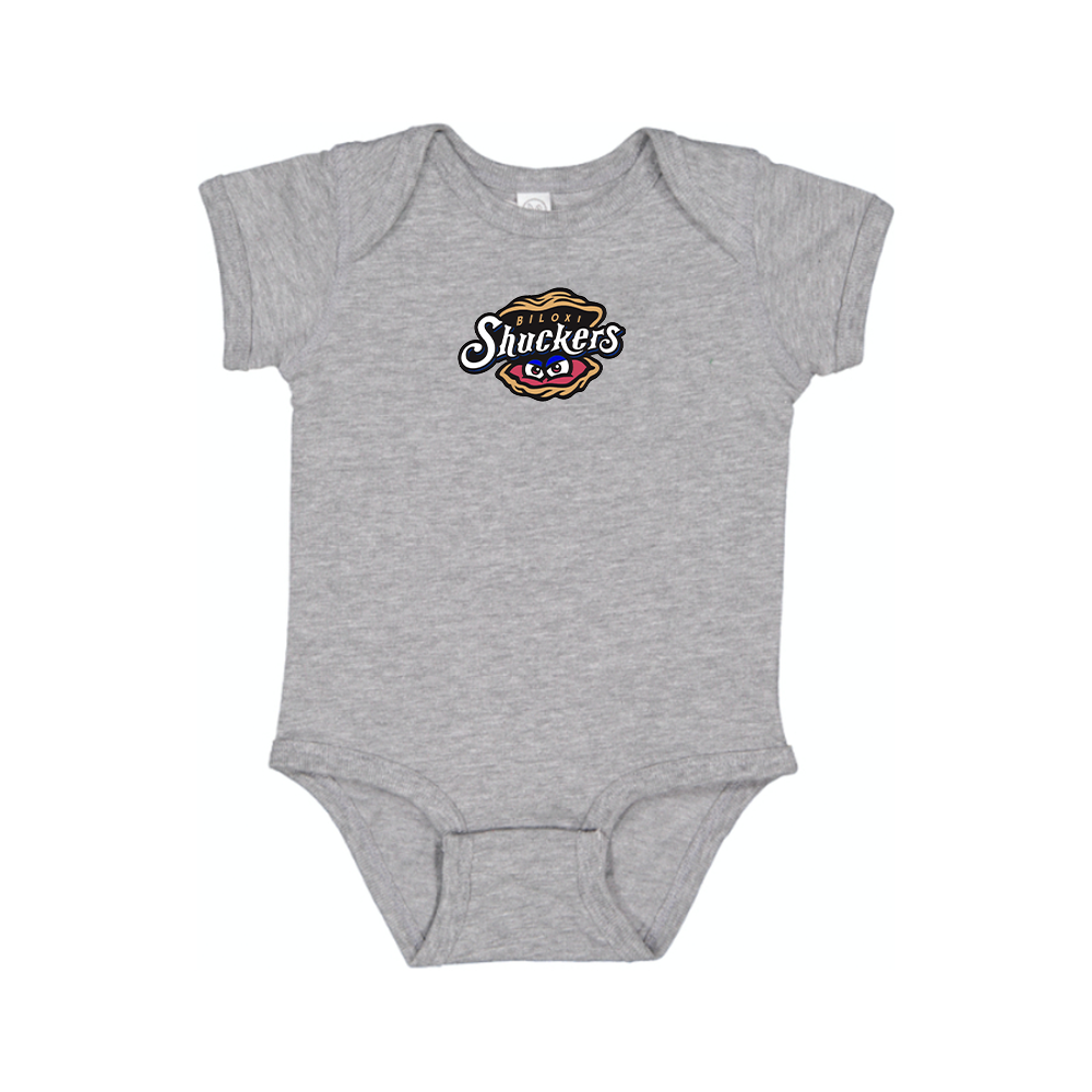 Biloxi Shuckers Logo Baby Romper Onesie