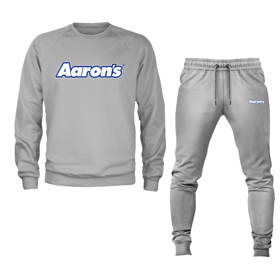 Men's Aaron_s Logo Crewneck Sweatshirt Joggers Suit