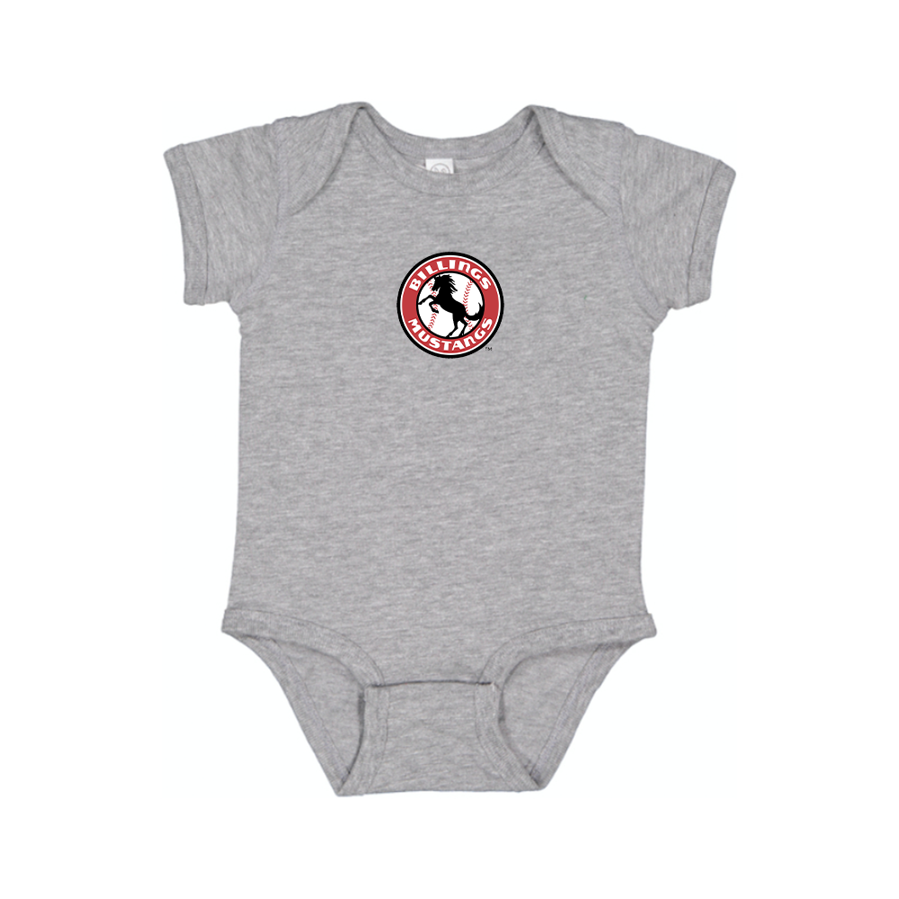 Billings Mustangs Logo Baby Romper Onesie