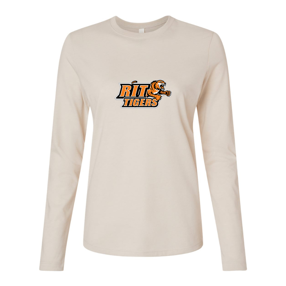BELLA CANVAS Women’s RIT Tigers Logo Jersey Long Sleeve Tee