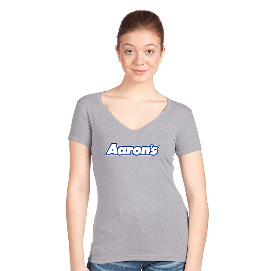 Women's Aaron_s Logo Next Level V-Neck T-Shirt