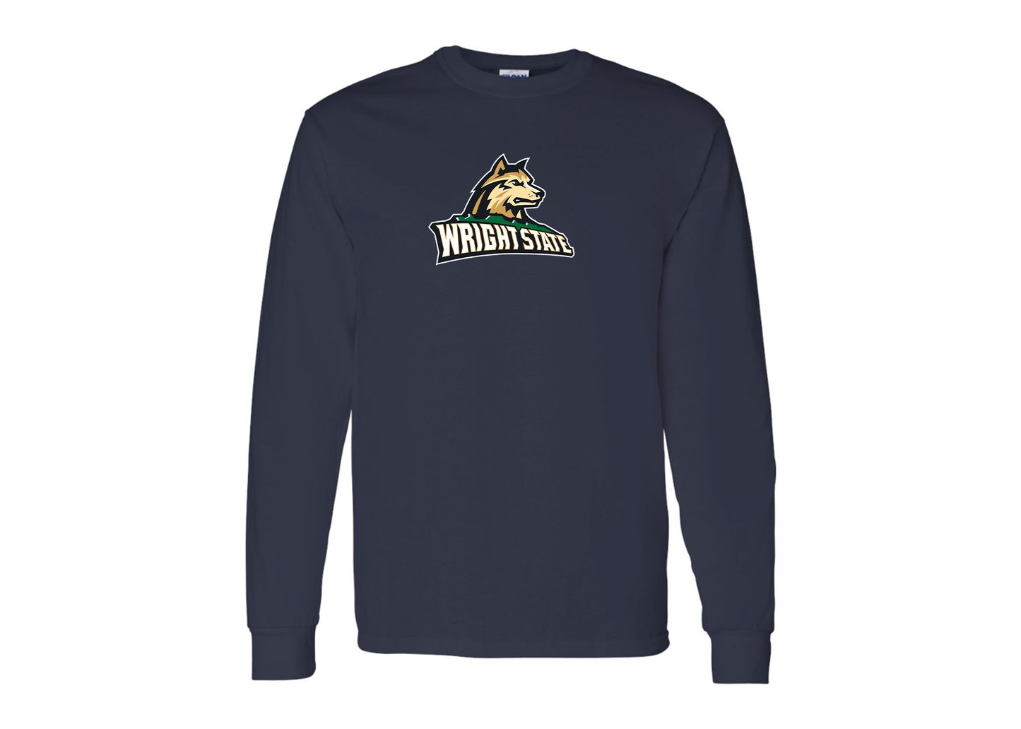 Men's Wright State Raiders Gildan Heavy Cotton Long Sleeve T-Shirt