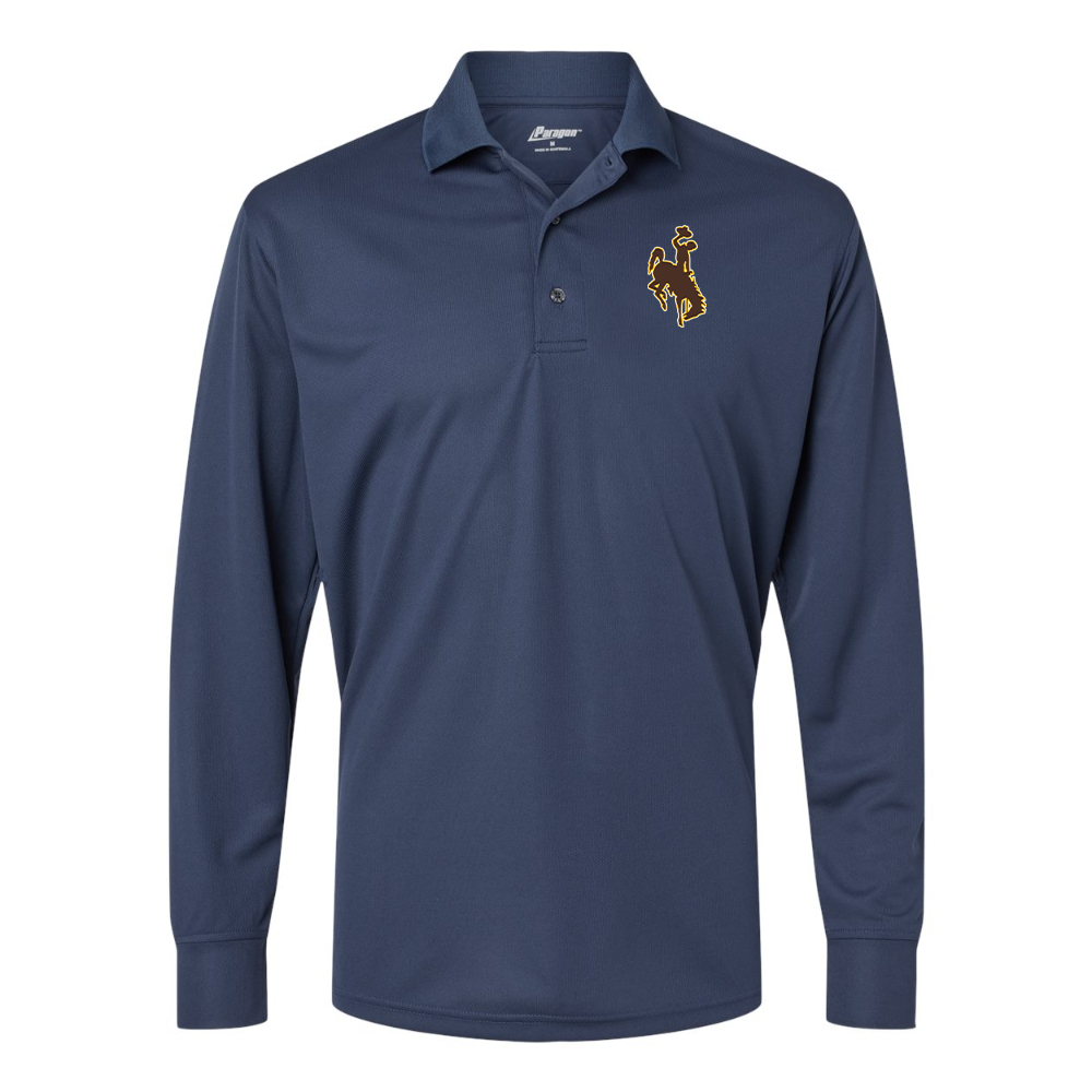 Men's Wyoming Cowboys Paragon Prescott Long Sleeve Polo