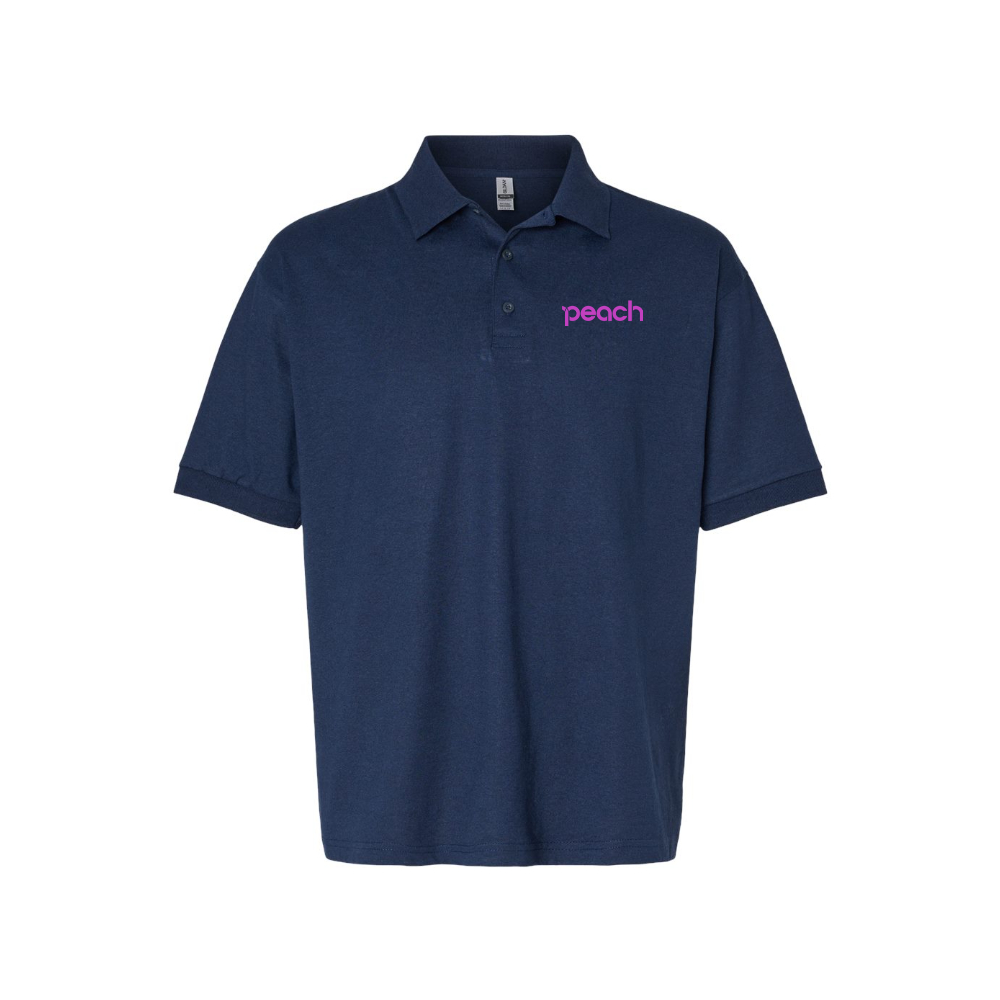 Men's Peach Aviation Logo Dry Blend Polo