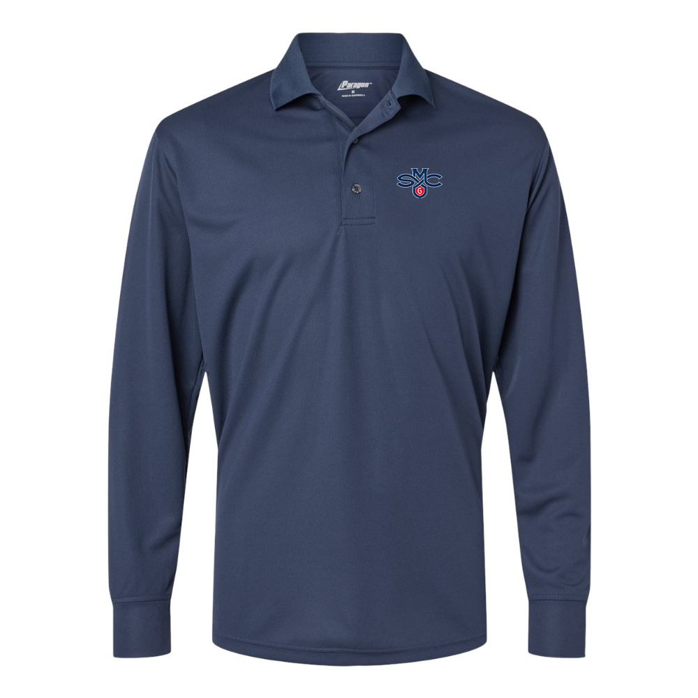 Men's Saint Marys Gaels Logo Paragon Prescott Long Sleeve Polo