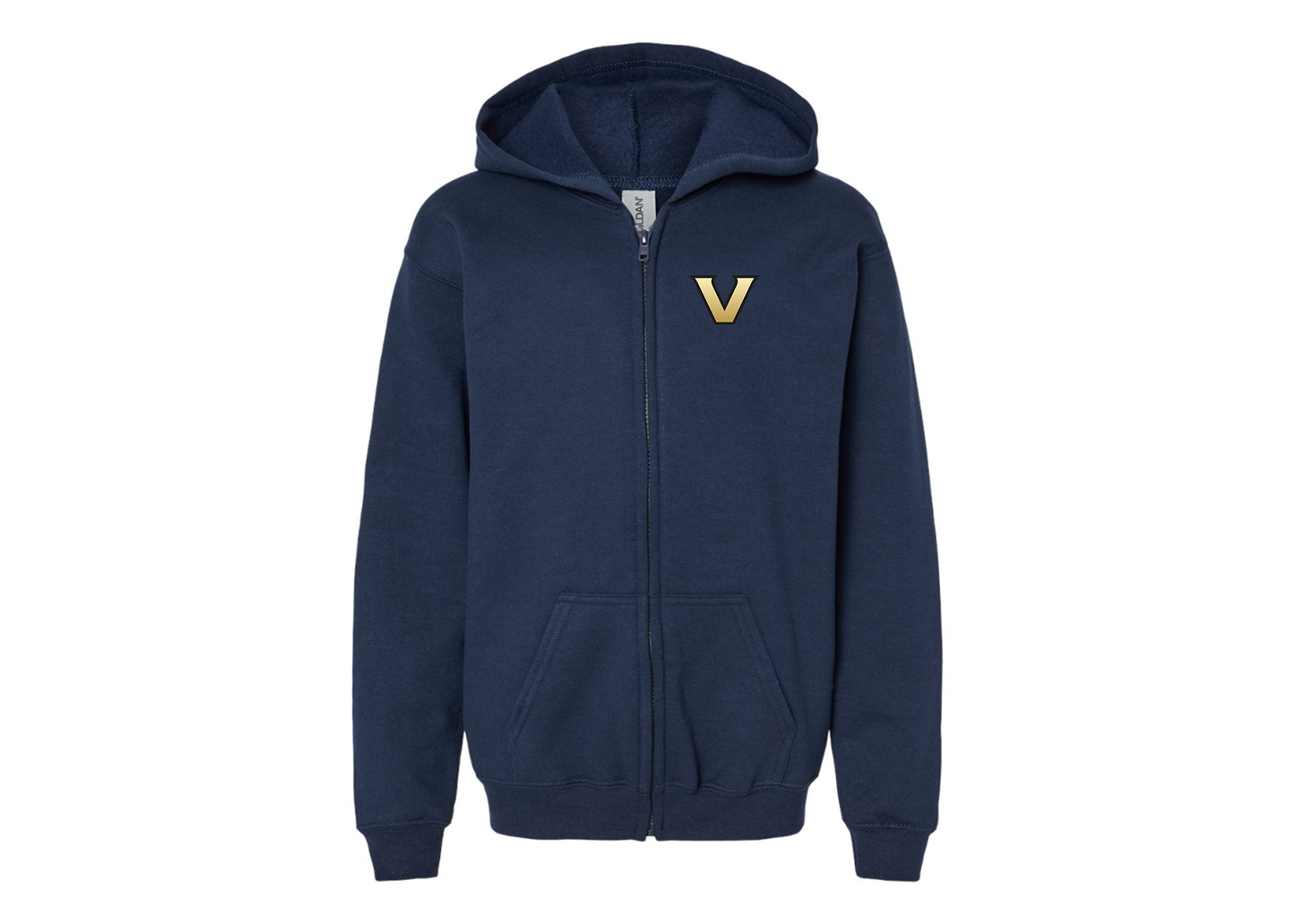 Gildan Heavy Blend Youth Vanderbilt Commodores Full Zip Hooded Sweatshirt