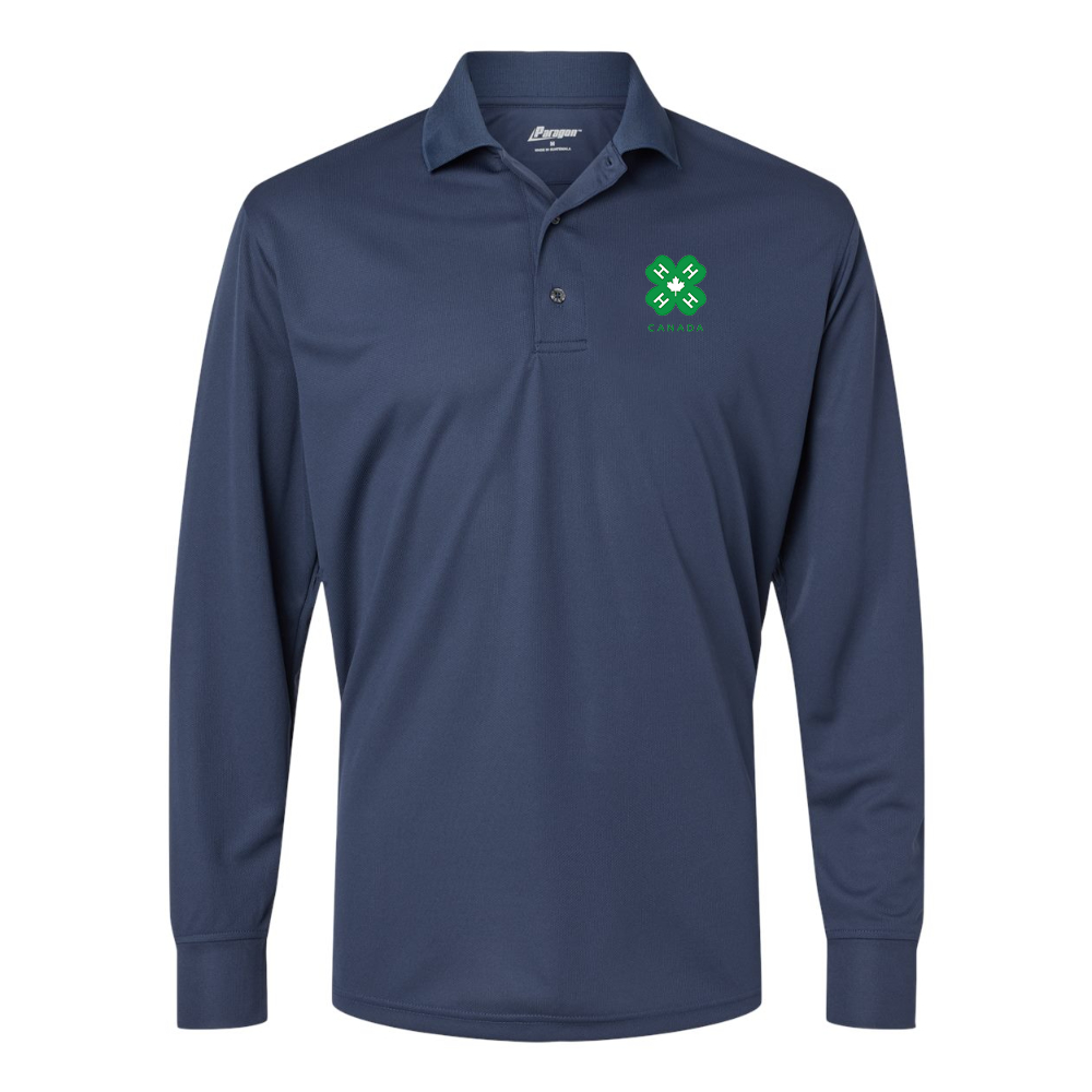 Men's 4H Canada Logo Paragon Prescott Long Sleeve Polo