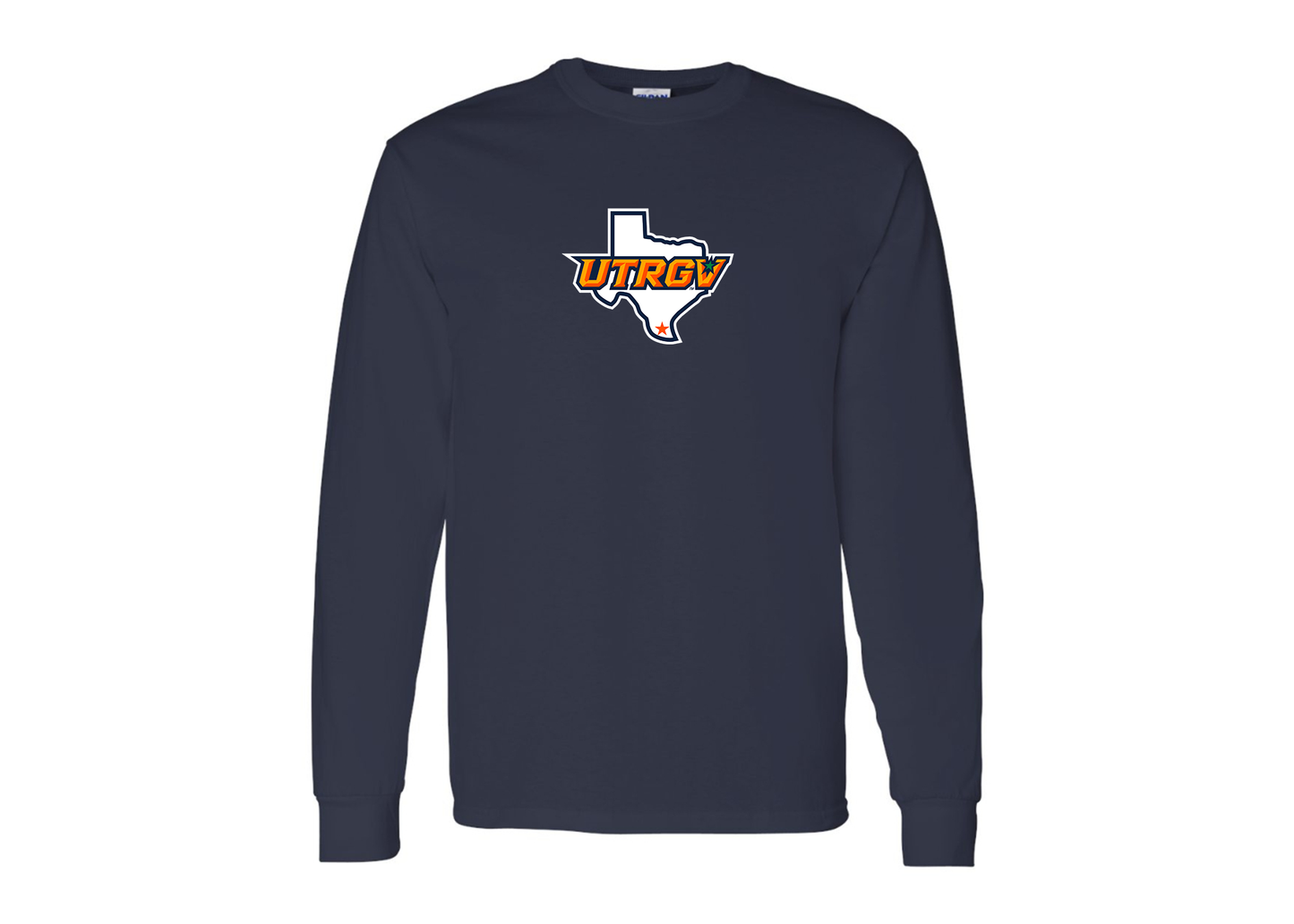 Men's UTRGV Vaqueros Gildan Heavy Cotton Long Sleeve T-Shirt