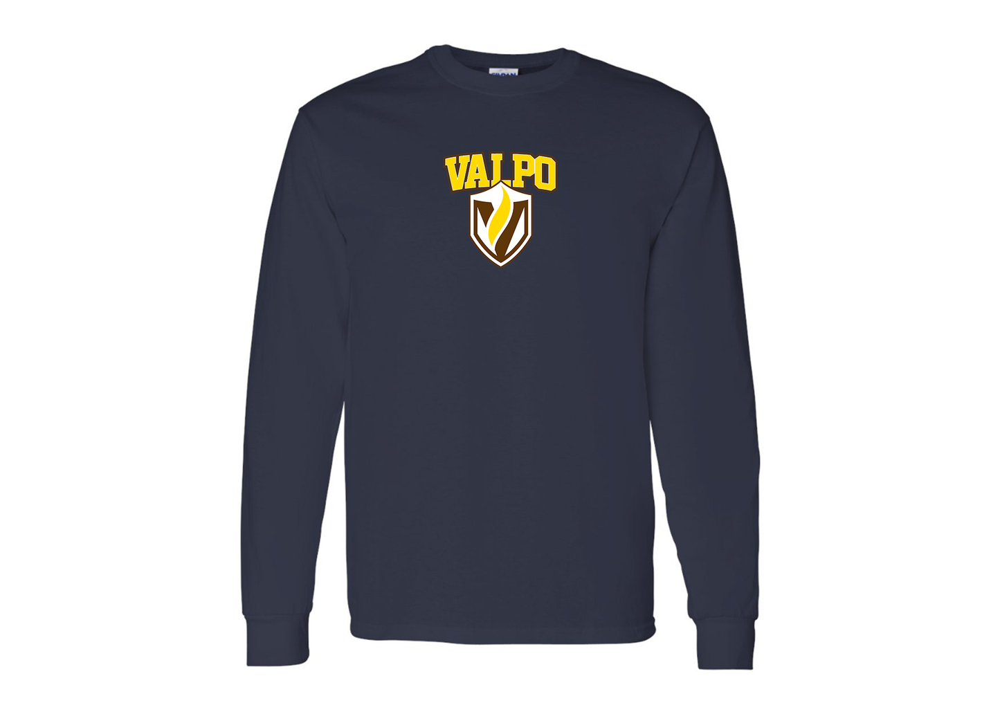 Men's Valparaiso Crusaders Gildan Heavy Cotton Long Sleeve T-Shirt