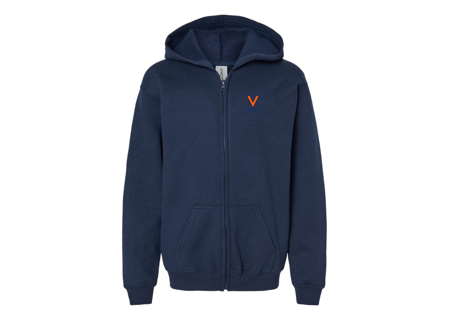 Gildan Heavy Blend Youth Virginia Cavaliers Full Zip Hooded Sweatshirt