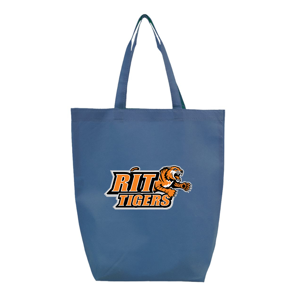 RIT Tigers Logo Q-Tees Non-Woven Gusset Bottom Tote