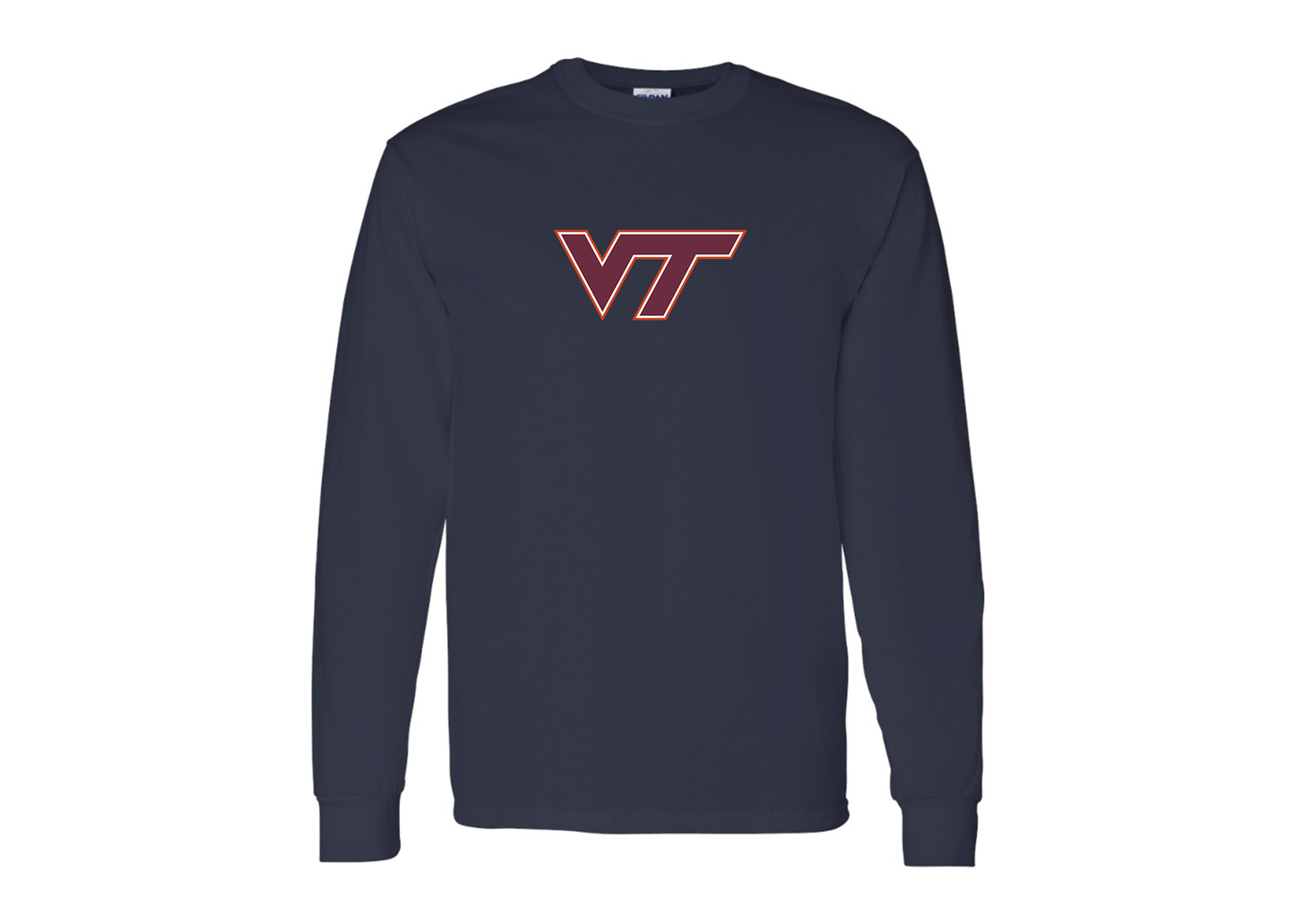 Men's Virginia Tech Hokies Gildan Heavy Cotton Long Sleeve T-Shirt