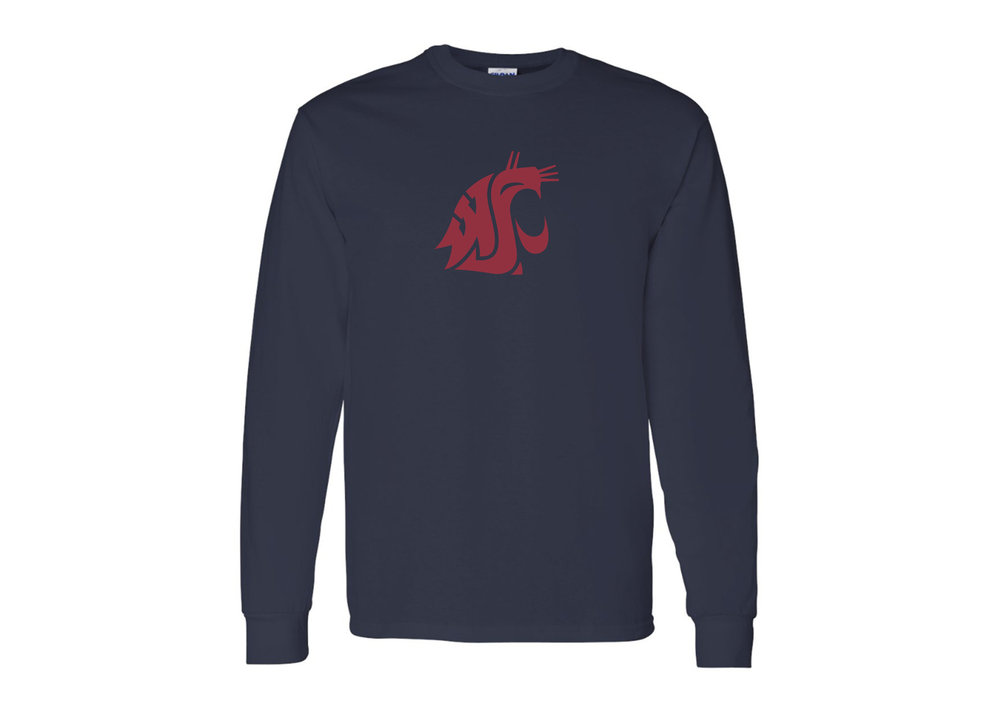 Men's Washington State Cougars Gildan Heavy Cotton Long Sleeve T-Shirt