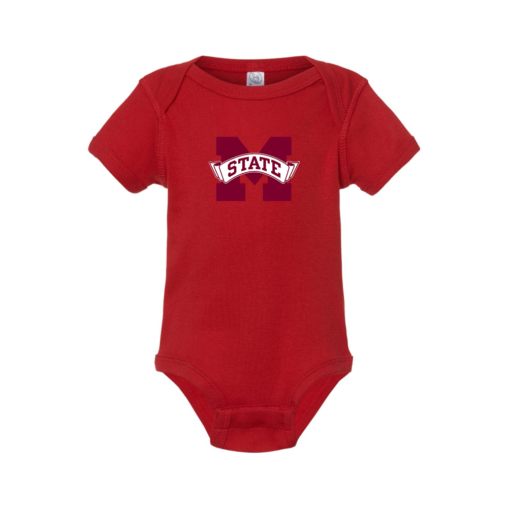 Mississippi State Bulldogs Logo Baby Romper Onesie