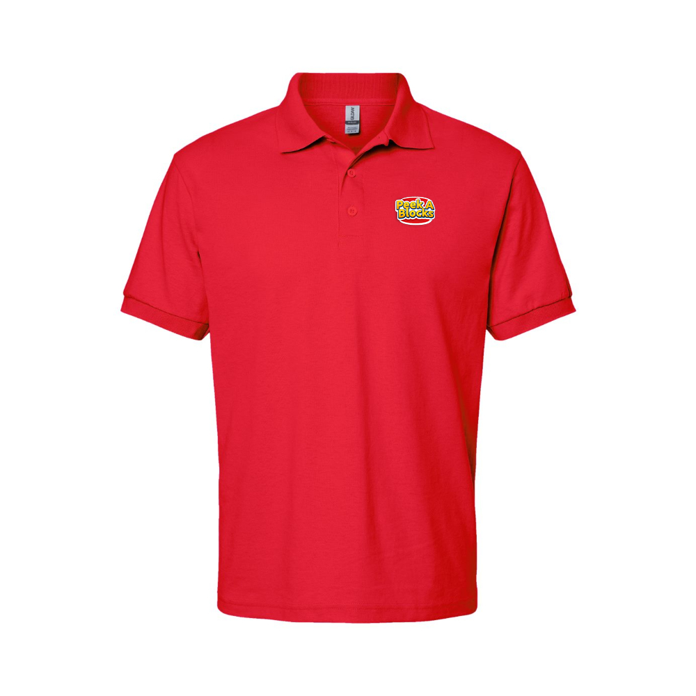 Men's Peek A Blocks Logo Dry Blend Polo