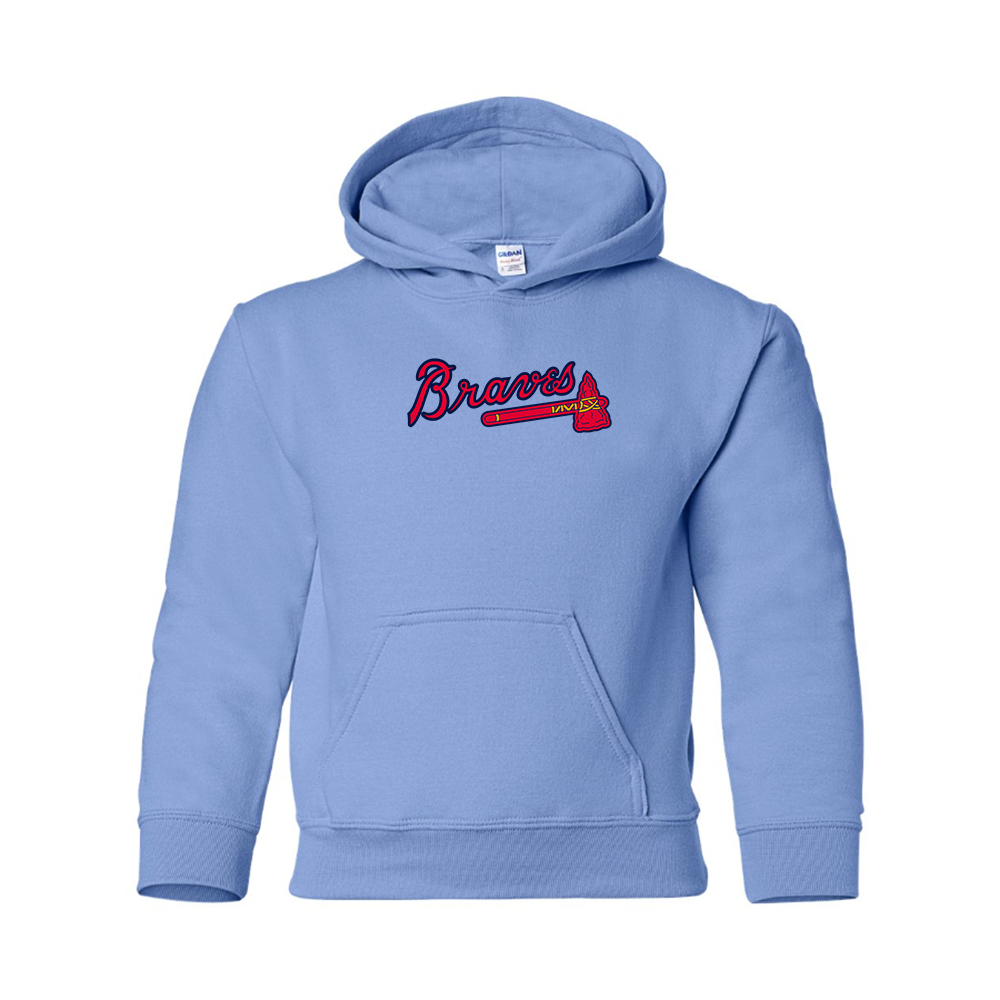 Youth Atlanta Braves Logo Pullover Hoodie