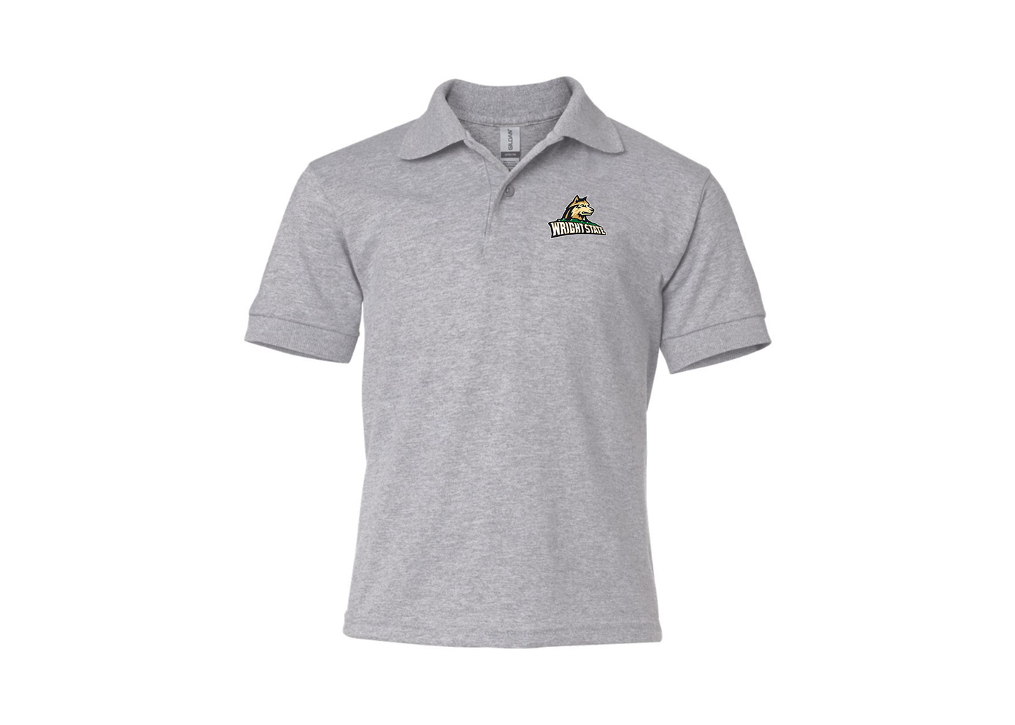 Youth Wright State Raiders Gildan Dry Blend Jersey Polo