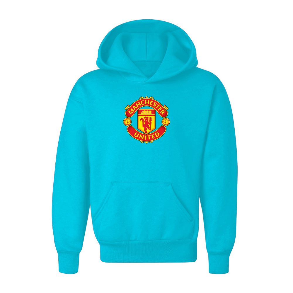 Youth Kids Manchester United Soccer Pullover Hoodie