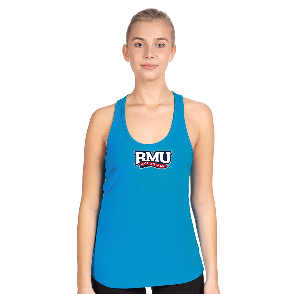 Women's Robert Morris Colonials Logo Next Level Ideal Racerback Tank