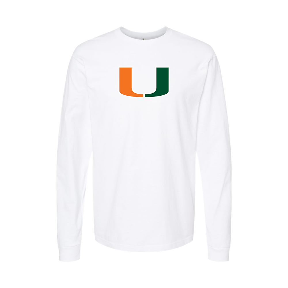 Men's Miami Hurricanes Logo Long Sleeve T-Shirt