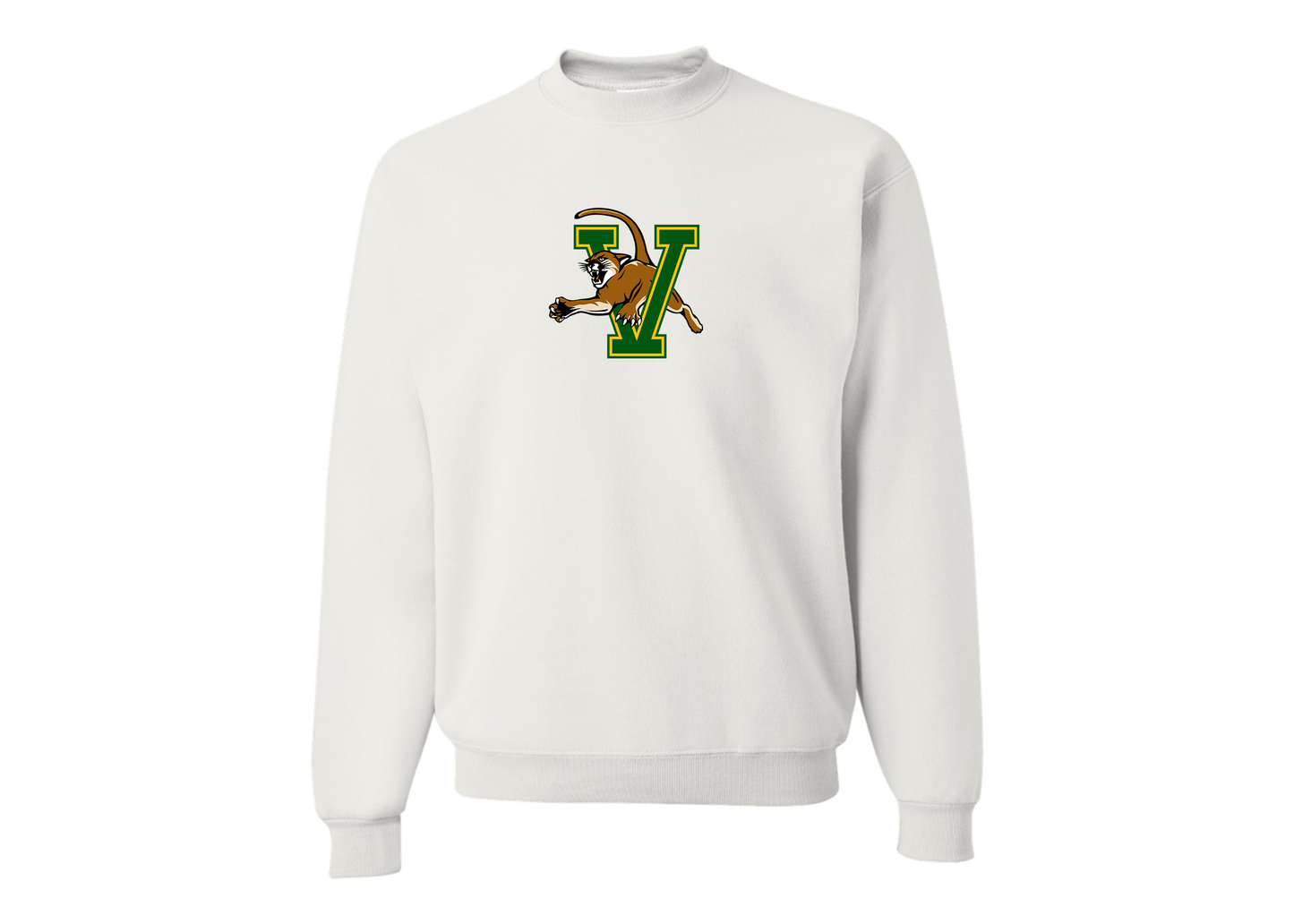 Men's Vermont Catamounts JERZEES NuBlend Crewneck Sweatshirt