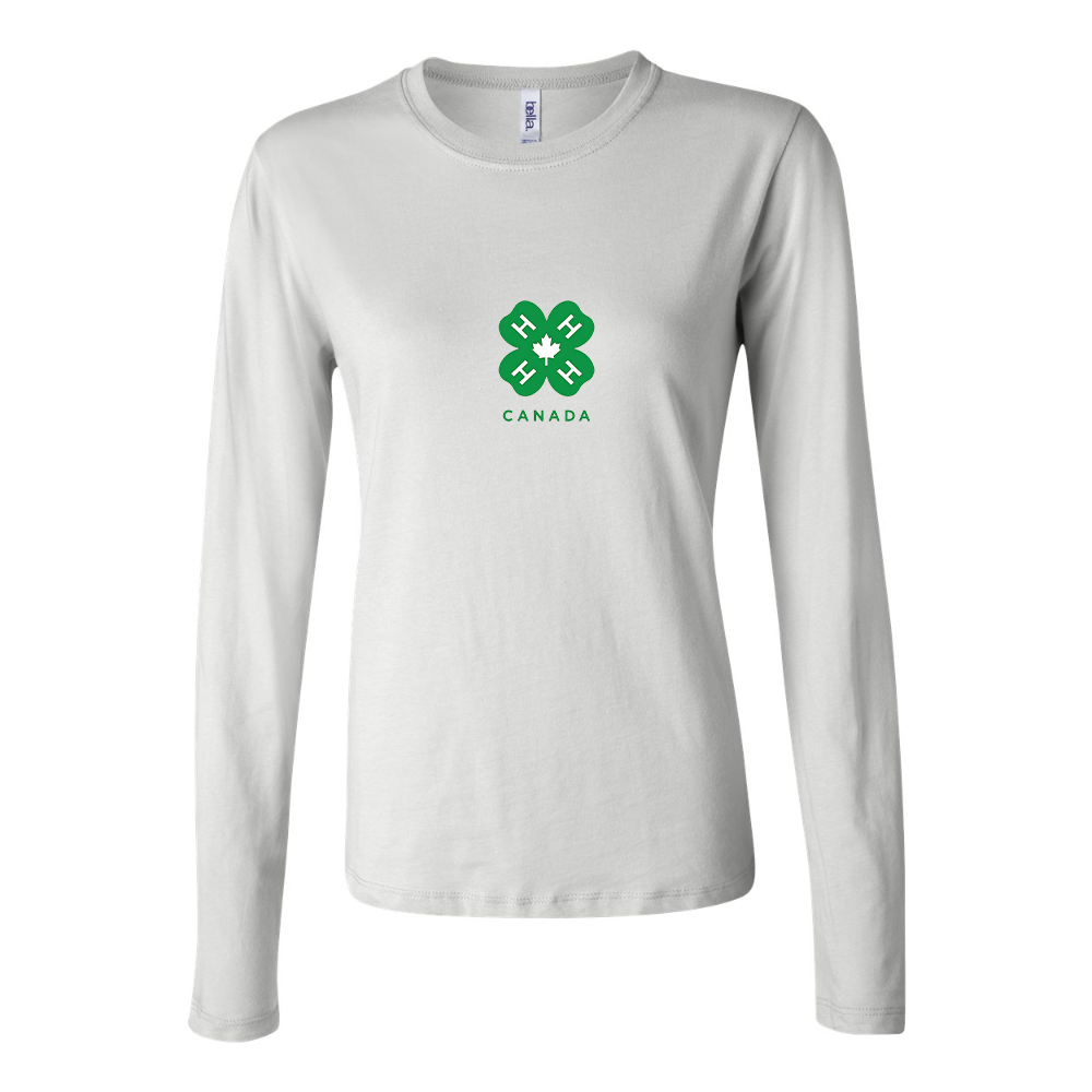 BELLA CANVAS Women’s 4H Canada Logo Jersey Long Sleeve Tee