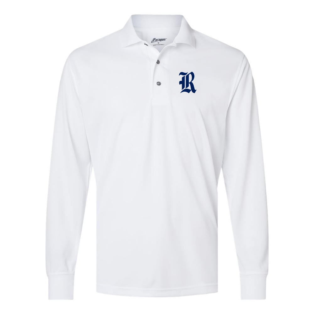 Men's Rice Owls Logo Paragon Prescott Long Sleeve Polo