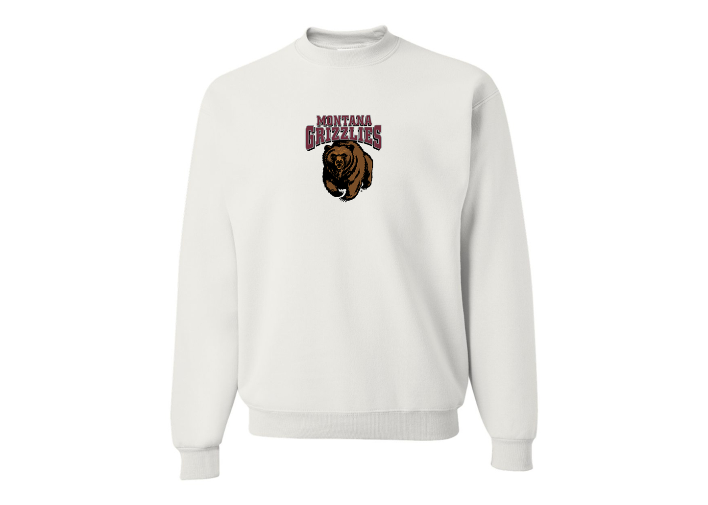 Men's Montana Grizzliesl JERZEES NuBlend Crewneck Sweatshirt