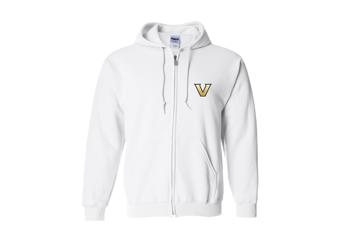 Men's Vanderbilt Commodores Gildan Heavy Blend Full Zip Hooded Sweatshirt