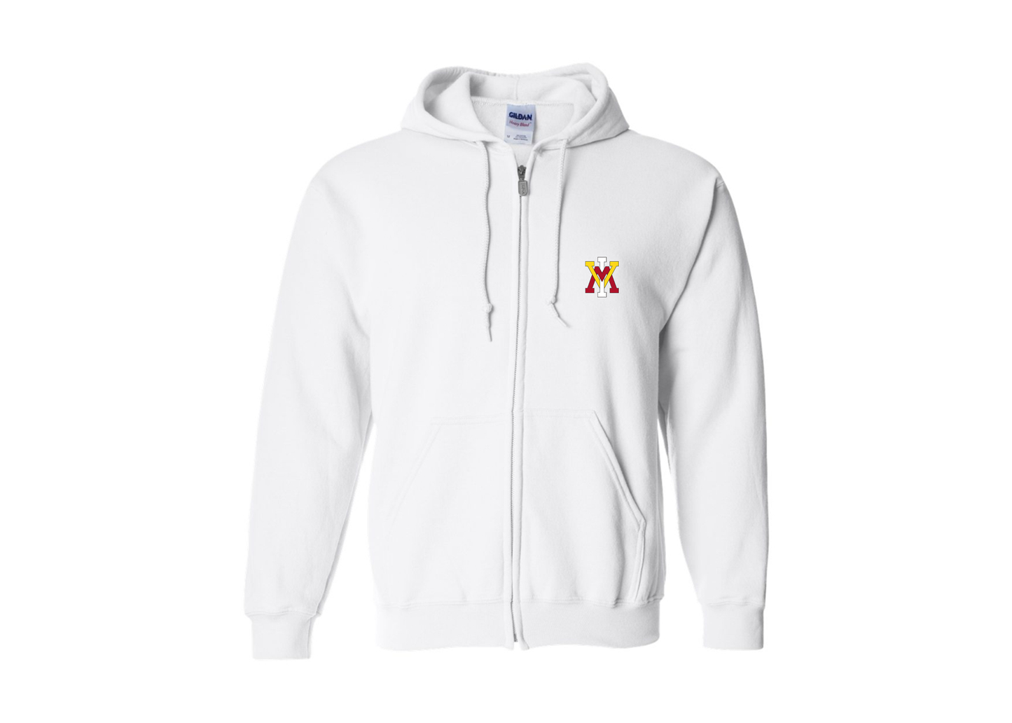 Men's VMI Keydets Gildan Heavy Blend Full Zip Hooded Sweatshirt