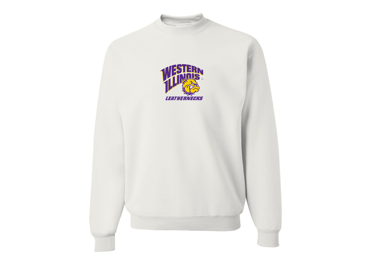 Men's Western Illinois Leathernecks JERZEES NuBlend Crewneck Sweatshirt