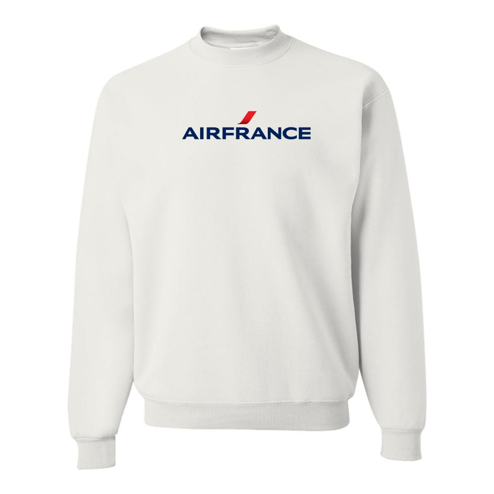 Men's Air France Logo JERZEES NuBlend Crewneck Sweatshirt