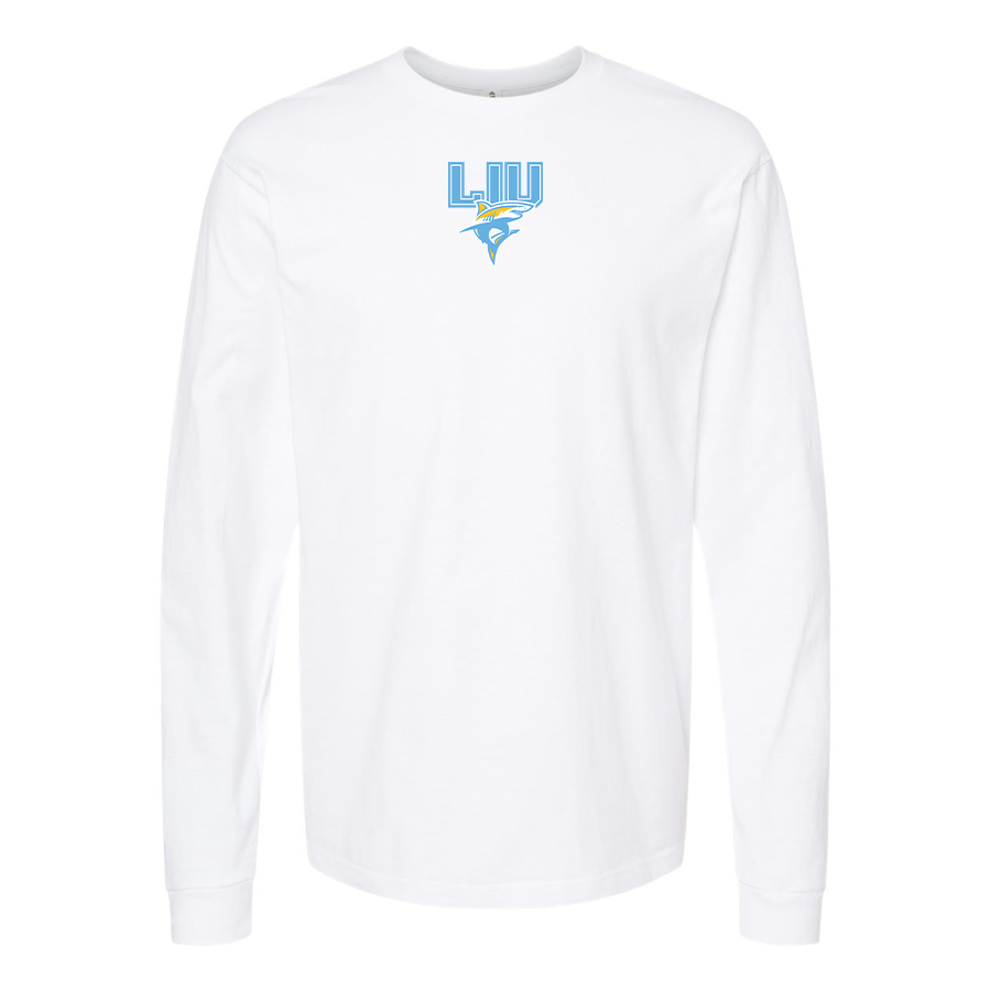 Youth LIU Brooklyn Blackbirds Logo Cotton Long Sleeve T-Shirt