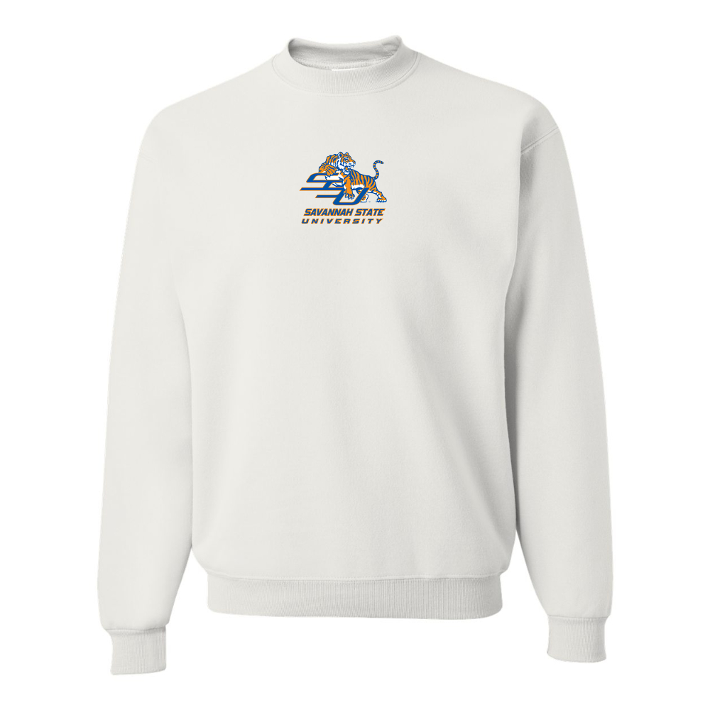 Men's Savannah State Tigers Logo JERZEES NuBlend Crewneck Sweatshirt
