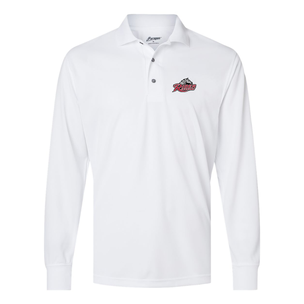 Men's Rider Broncs Logo Paragon Prescott Long Sleeve Polo