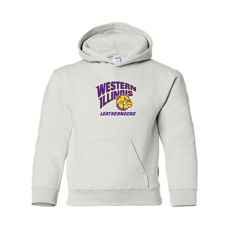 Youth Western Illinois Leathernecks Gildan Heavy Blend Hooded Sweatshirt